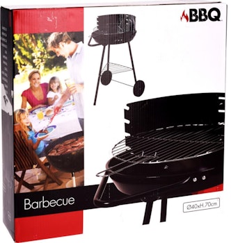 Kullgrill 40cm med grillrist og vindskjerm