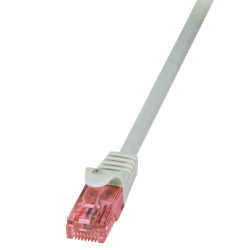LOGILINK Patch cable PrimeLine, Cat.6, U/UTP, grey, 50 m