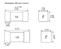 LittelfuseSMD Non Resettable Fuse 1A, 125V