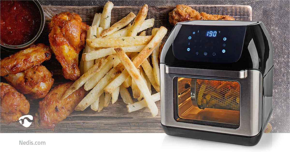 Nedis Airfryer 12 liter 1500W 9 i 1 luftfrityrovn