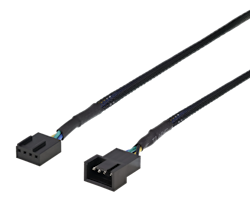 Extension cable for 4-pin fans 0.3m, black