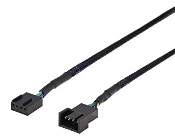 Extension cable for 4-pin fans 0.3m, black