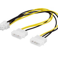 Adapter cable 2x4-pin to 6-pin PCI-Express, 25cm