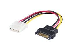 Power adapter for hard drives, 4-pin to SATA power