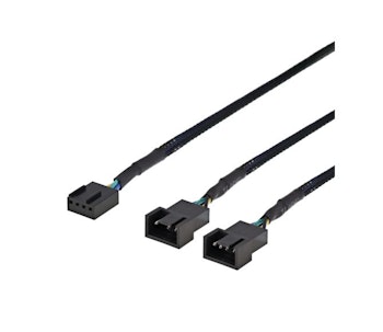 Splitter for PWM fans, 4-pin to 2x4-pin fe, black