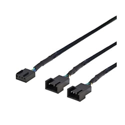 Splitter for PWM fans, 4-pin to 2x4-pin fe, black