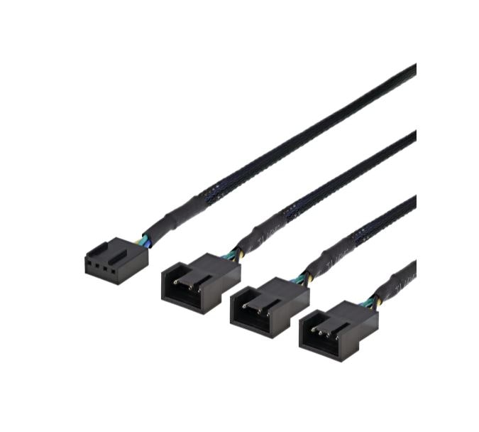 Splitter for PWM fans, 4-pin to 3x4-pin fe, black