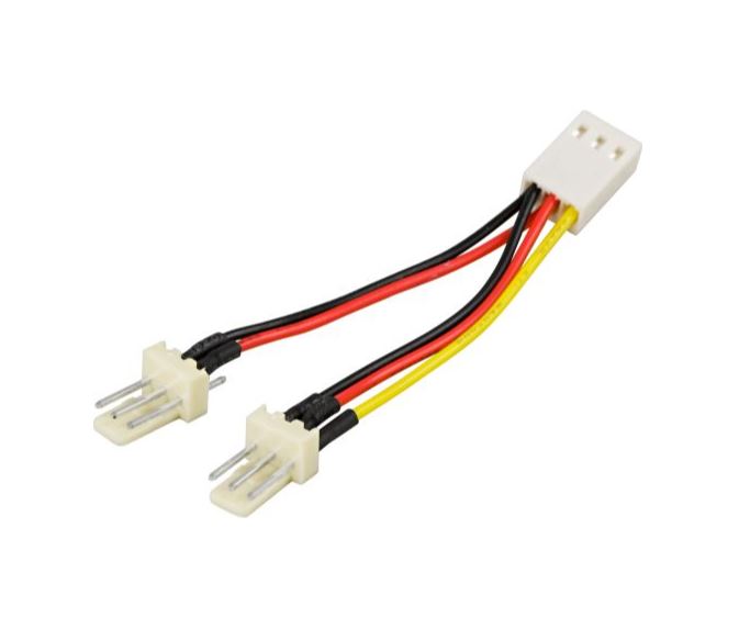 Adapter cable for 3-pin fans, Y-cable 2-1