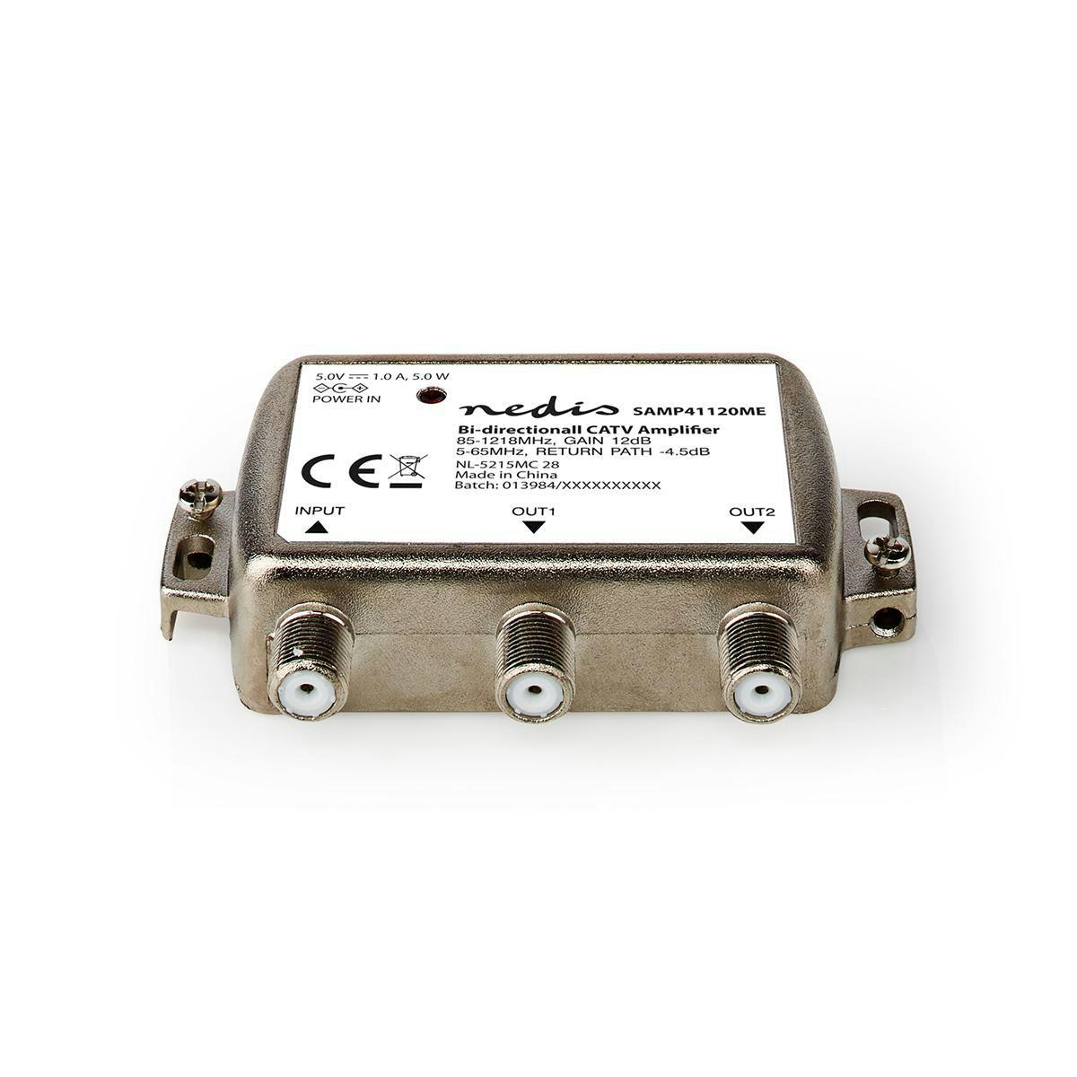 CATV forsterker 12 dB | 85 - 1218 MHz  2 utganger