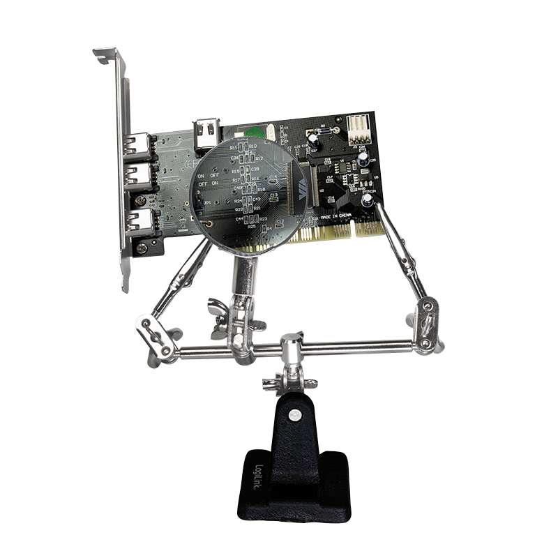 LOGILINK Krokodillearmer med forstørrelsesglass