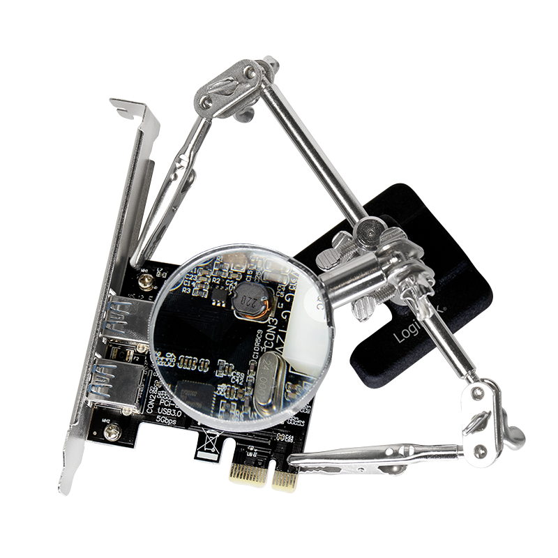 LOGILINK Krokodillearmer med forstørrelsesglass