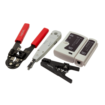 LOGILINK Networking tool set, 4 parts, with bag / Nettverkskit