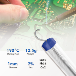 LOGILINK Solder wire Ø 1 mm, 2% copper low melting 190°C