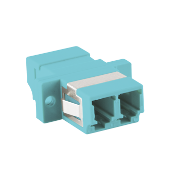 LOGILINK Fiber optic LC/LC duplex coupler with flange, aqua