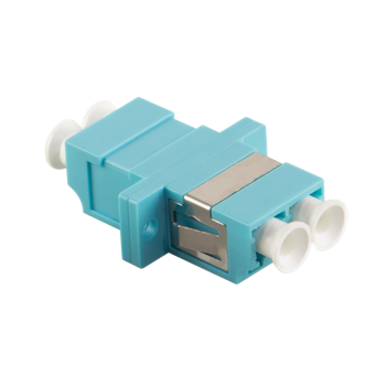LOGILINK Fiber optic LC/LC duplex coupler with flange, aqua