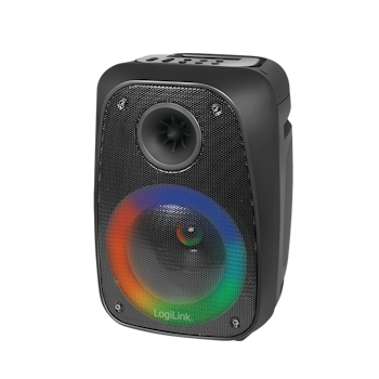 LOGILINK Mobile Bluetooth speaker with party light, TWS, 10 W, black