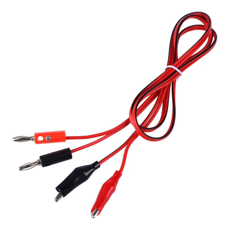 Alligator Clips to Banana Plug Power Supply Cable 1meter
