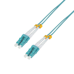 LOGLINK Fiber duplex patch cable, OM3, 50/125µ, LC-LC, aqua, 2m