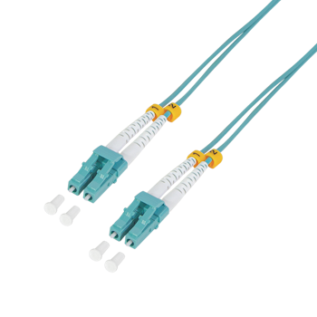 LOGLINK Fiber duplex patch cable, OM3, 50/125µ, LC-LC, aqua, 2m