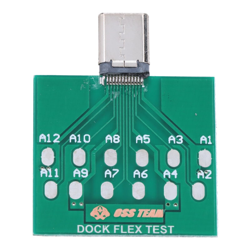 USB-C pin with PCB test board