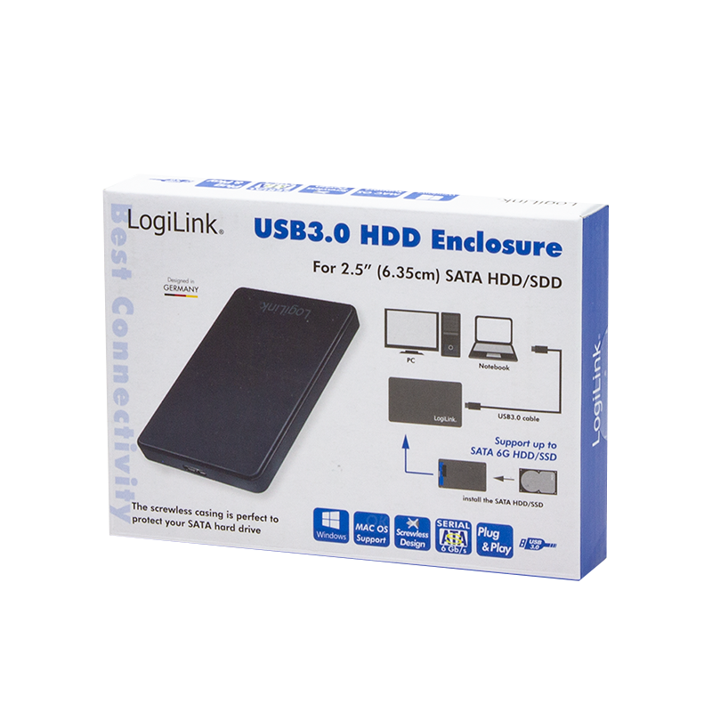 LOGILINK External HDD enclosure, 2.5", SATA, USB 3.0