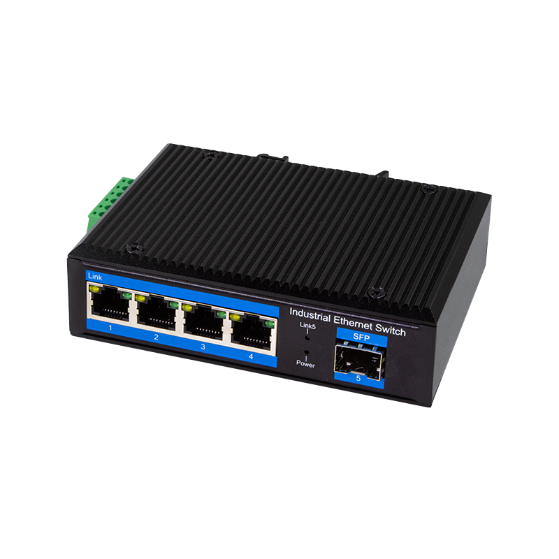 LOGILINK Switch for industri, 4-Port 1000 Mbps + 1 port SFP