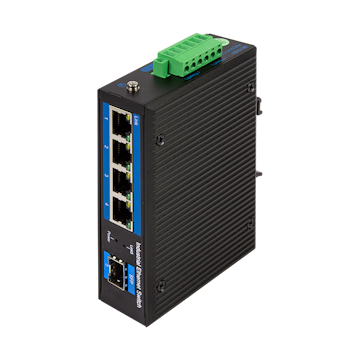 LOGILINK Switch for industri, 4-Port 1000 Mbps + 1 port SFP