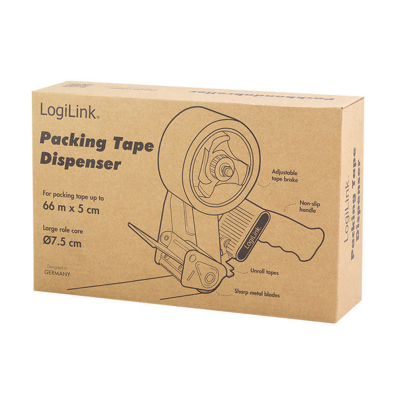 LOGILINK Ergonomisk tape dispenser Ø 7.5 cm tape