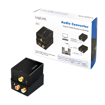 LOGILINK Coaxial og Toslink til analog L/R lydkonverter