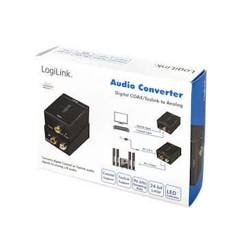 LOGILINK Coaxial og Toslink til analog L/R lydkonverter
