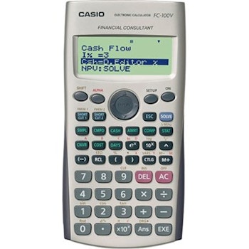 Casio financial calculator FC100V-2, Silver