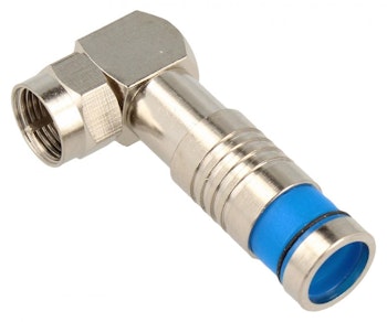 F-Connector til 7,2-7,4mm kabel, vinkel