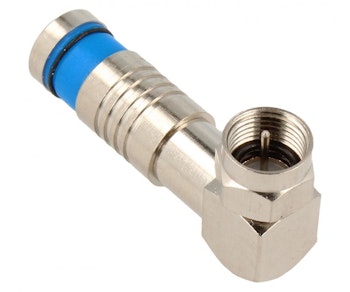 F-Connector til 7,2-7,4mm kabel, vinkel