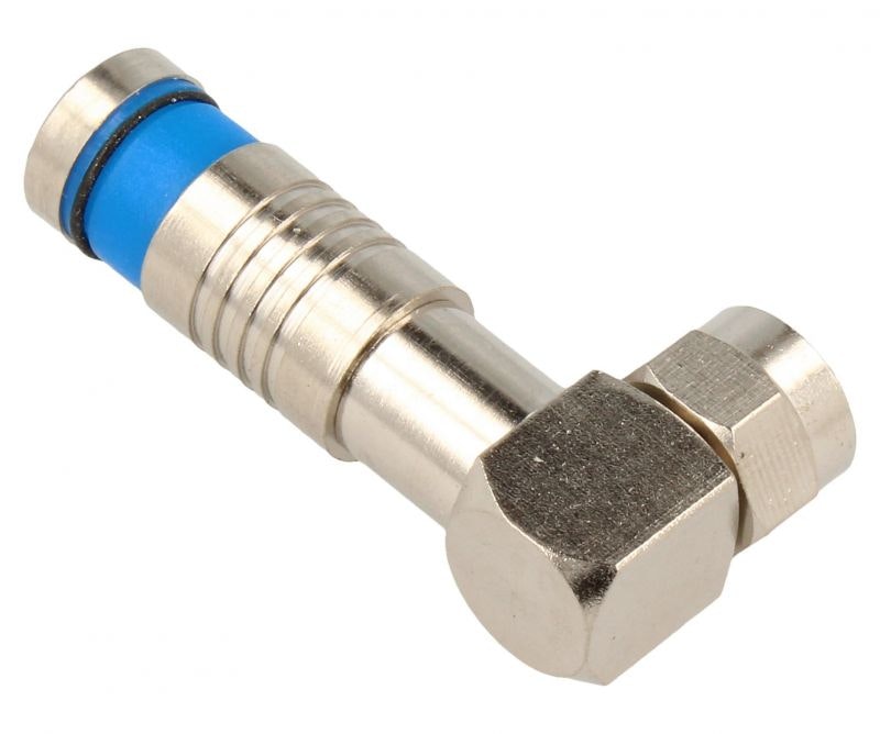 F-Connector til 7,2-7,4mm kabel, vinkel