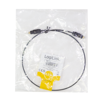LOGILINK Lydkabel, Toslink/M til Toslink/M, PMMA-kjerne, svart, 50cm