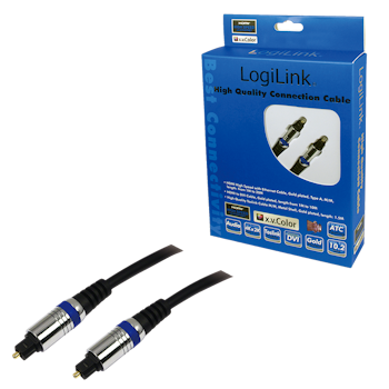 LOGILINK Lydkabel, Toslink/M til Toslink/M, svart, 1,5m