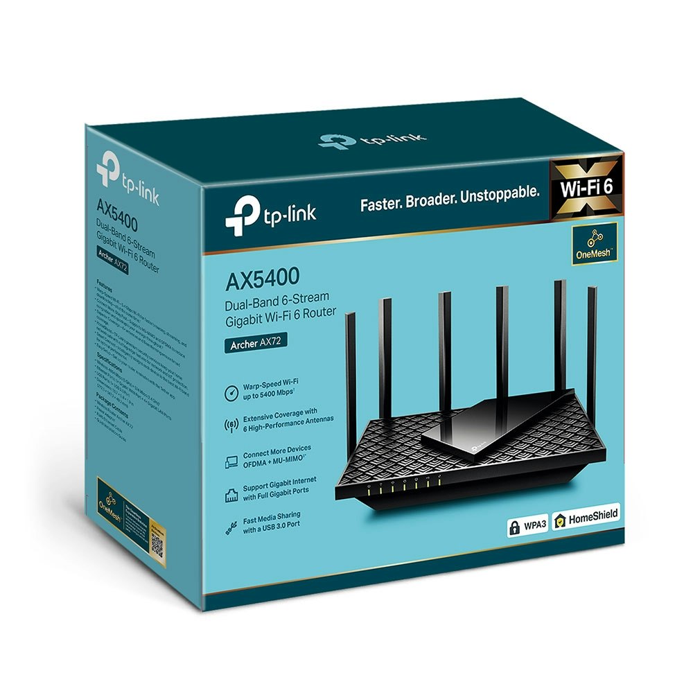 TP-Link Archer AX72 WiFi 6 Gaming Router AX5400