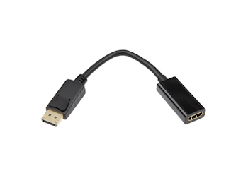 Displayport han til HDMI hun adapter, sort 5cm