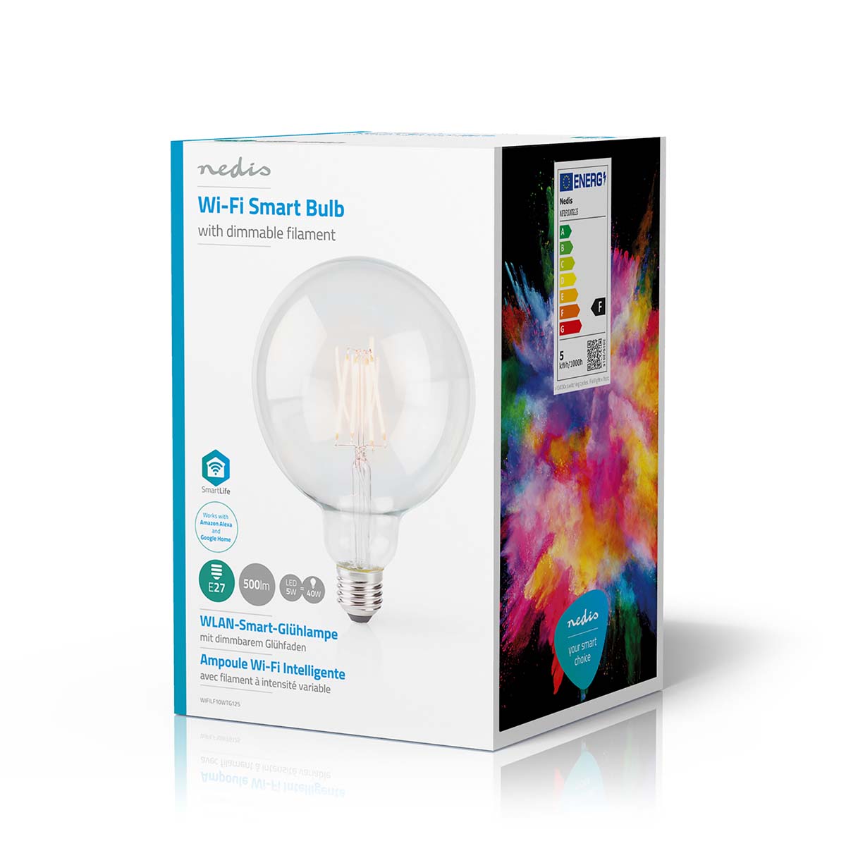 SmartLife LED Lyspære Wi-Fi, E27, Varm Hvit, android/ios