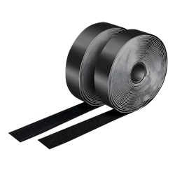 LOGILINK Selvklebende borrelåssett, sort, 25mm bred, rull, 5m