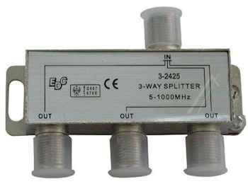 3-VEIS F-kontakt splitter 5-1000mhz mini demping 6dB