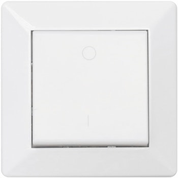 Innfelt bryter 2-pol hvit RAL 9001