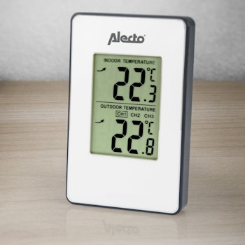 Termometer ute/inne Alecto med maks og min. temp