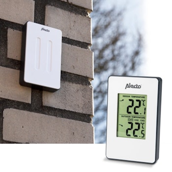 Termometer ute/inne Alecto med maks og min. temp