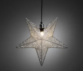 Adventsstjerne 40cm sølv