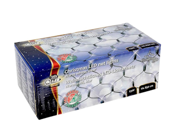 Julelys netting 160LED IP44 150cm varmhvit