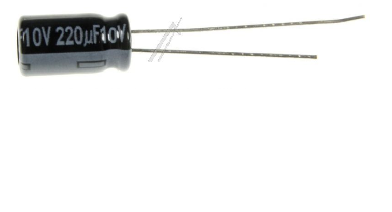 10V radial elektrolyttkondensator radial pan 105° 6,3x11,2mm
