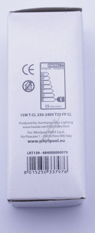 Whirlpool kjøleskapspære T-Click 15W C00312322