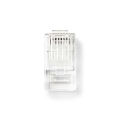 Nettverksplugg RJ45 10 stk. Gjennomsiktig - gullbelagt