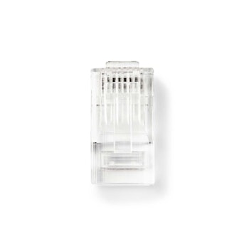 Nettverksplugg RJ45 10 stk. Gjennomsiktig - gullbelagt